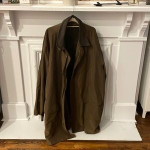 Very large 2X men’s big and tall olive coat
